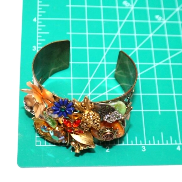 Copper Cuff with Abstract Jewelry Design - Picture 6 of 14